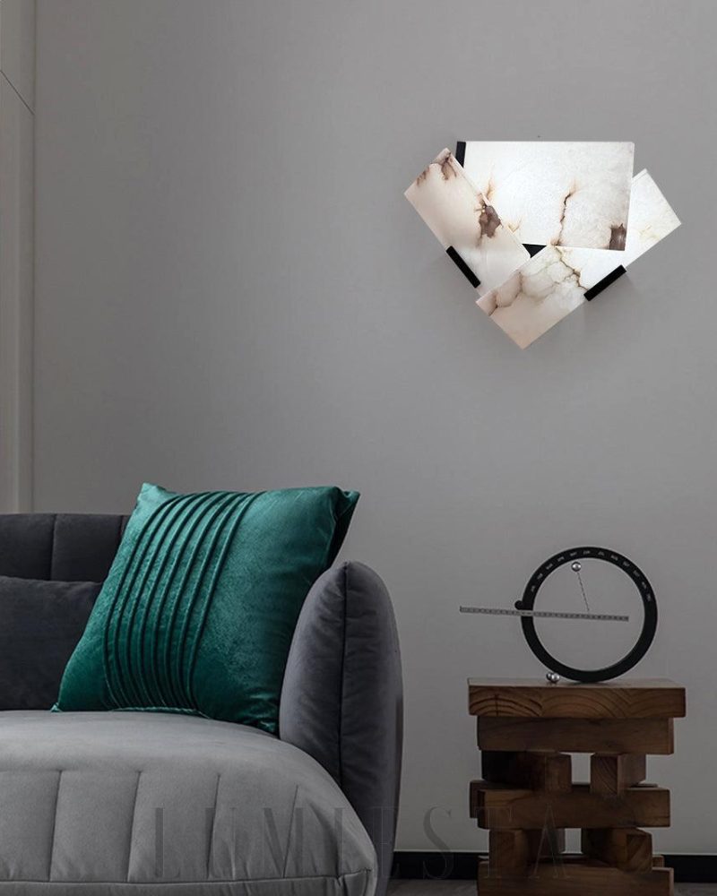 Lampa ścienna Heart z alabastru w stylu nowoczesnym 26cm
