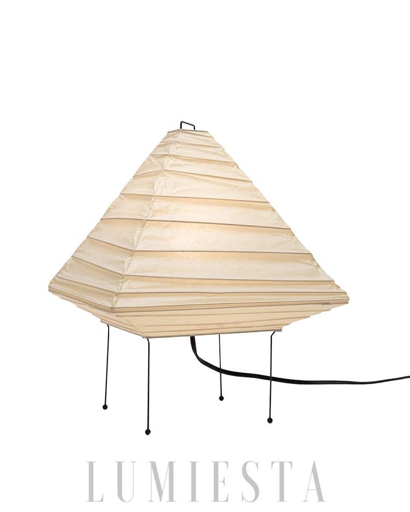 Lampa stołowa Akari 5X w kształcie piramidy kolor biały 31cm