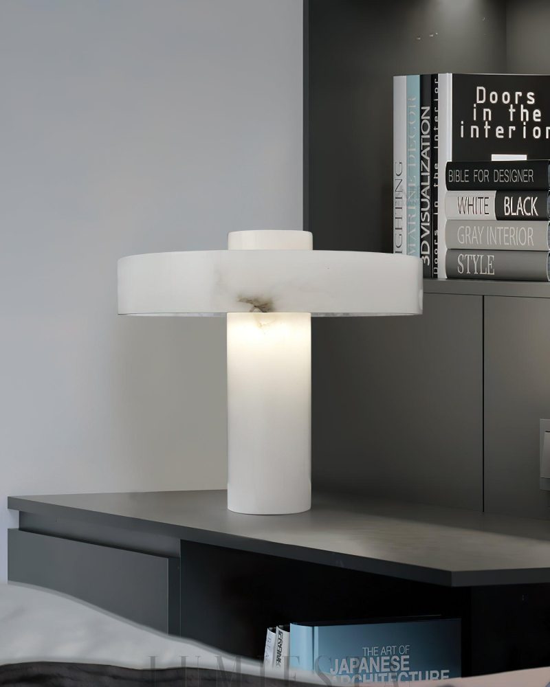 Lampa stołowa Alabaster Tramonto w nowoczesnym stylu 38cm