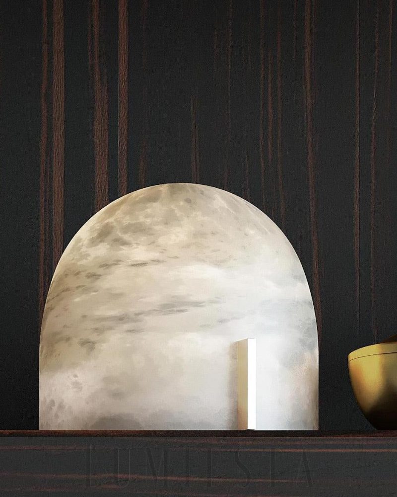 Lampa stołowa Alabaster Mona w eleganckim białym designie