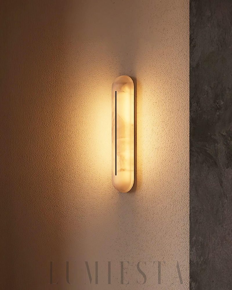 Lampa ścienna Alabaster Orbison w eleganckim stylu 10cm 46cm