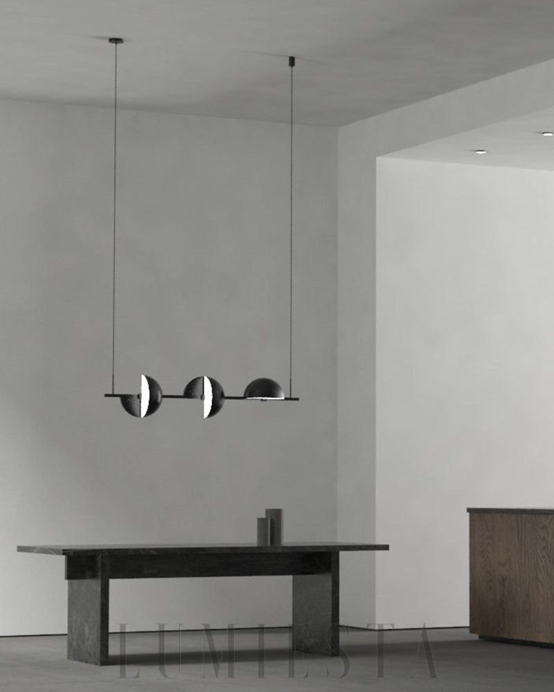 Lampa wisząca Trapeze Triplette w czarnym stylu nowoczesnym