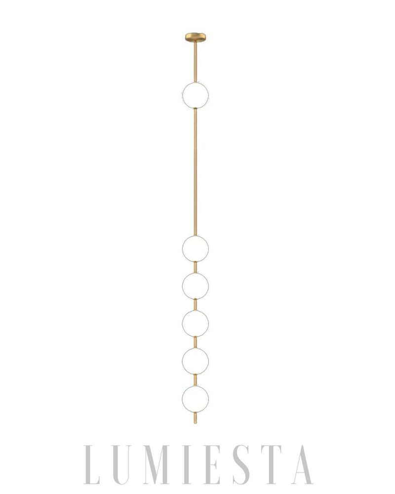 Lampa Wisząca Vertical Balls Z Mosiądzu i Szkła 3 4 5 Świateł