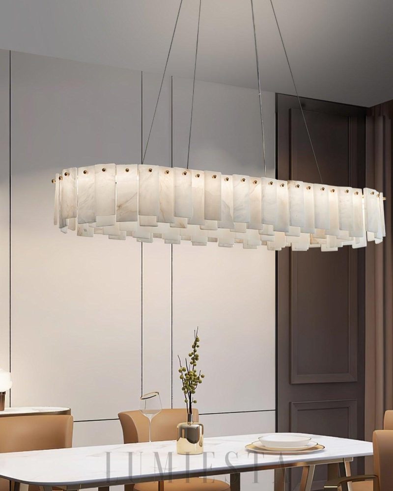 Lampa sufitowa Alabastrowa okrągła w stylu nowoczesnym Mosiądz Biała