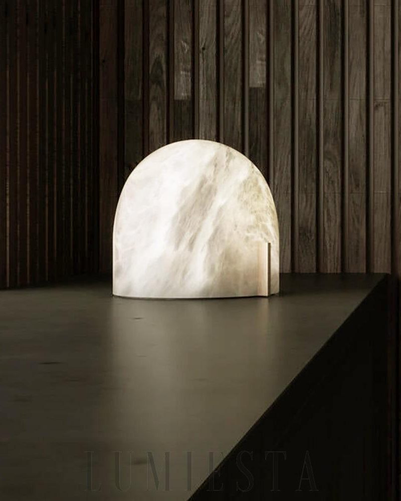 Lampa stołowa Alabaster Mona w eleganckim białym designie