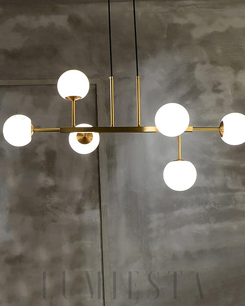 Elegancki żyrandol alabastrowy w mosiężnym stylu 105cm 110cm
