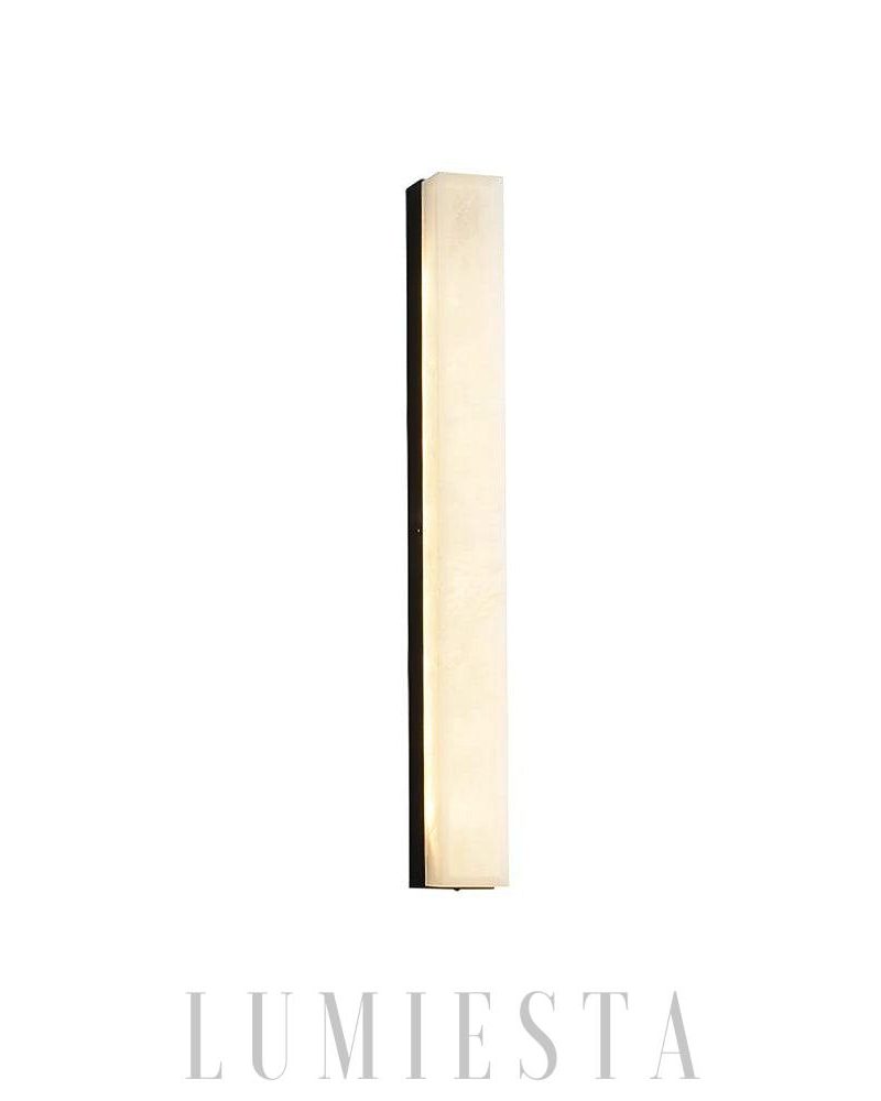 Lampa Ścienna Alabaster Emerson Mosiądz w Nowoczesnym Stylu