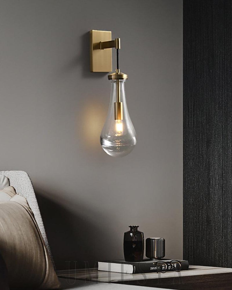 Lampa ścienna Rachael Sconce w polerowanym mosiądzu 12cm x 45cm