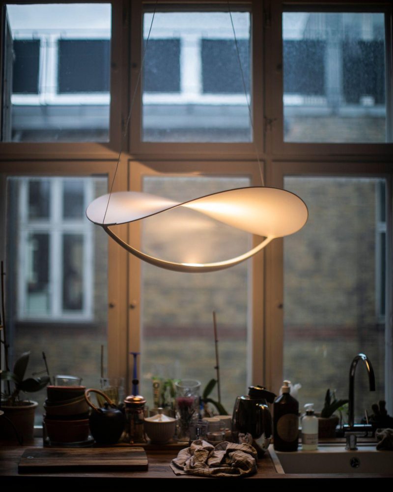 Lampa wisząca Plena stylowa biała średnica 70cm