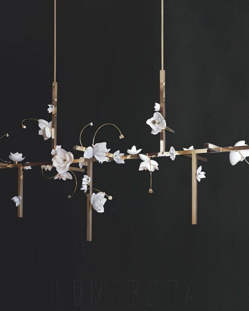 Lampa wisząca PELLE Lure w kształcie kwiatu Biały 150cm