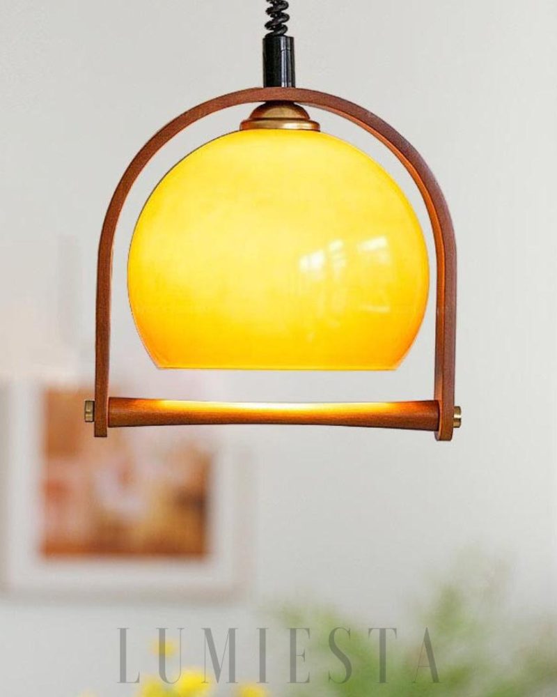 Kawowa Lampa Wisząca Pallade 30cm Elegancki Design do Wnętrz