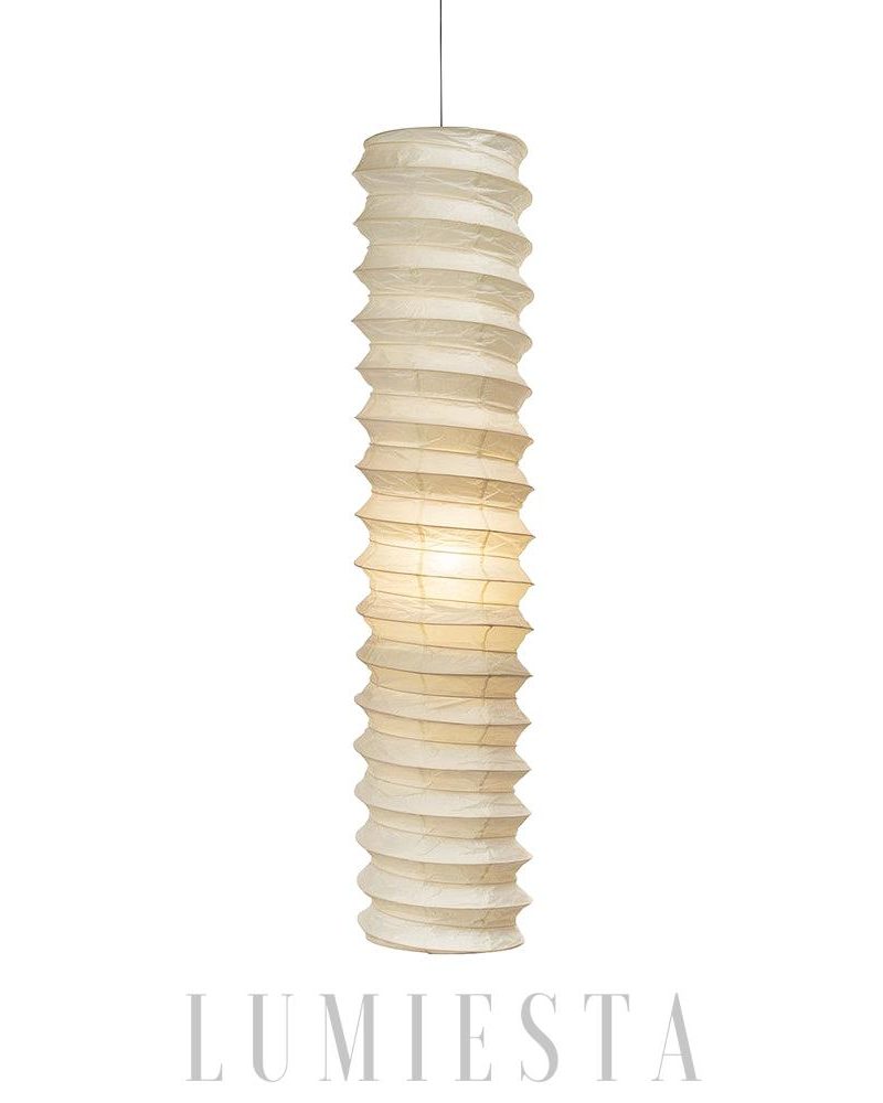 Lampa wisząca Akari 31N z papieru w kształcie cylindrycznym