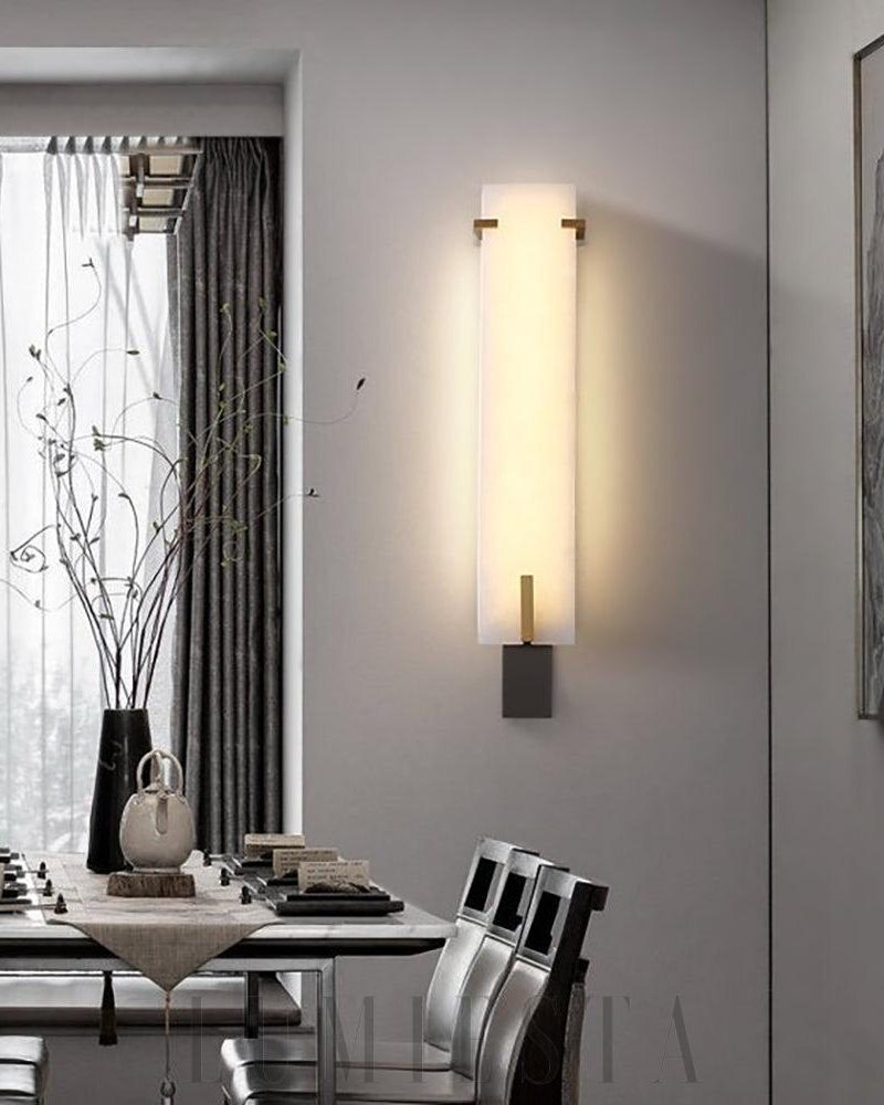 Lampa ścienna Alabaster Tiles w stylu nowoczesnym 54 66 86 cm