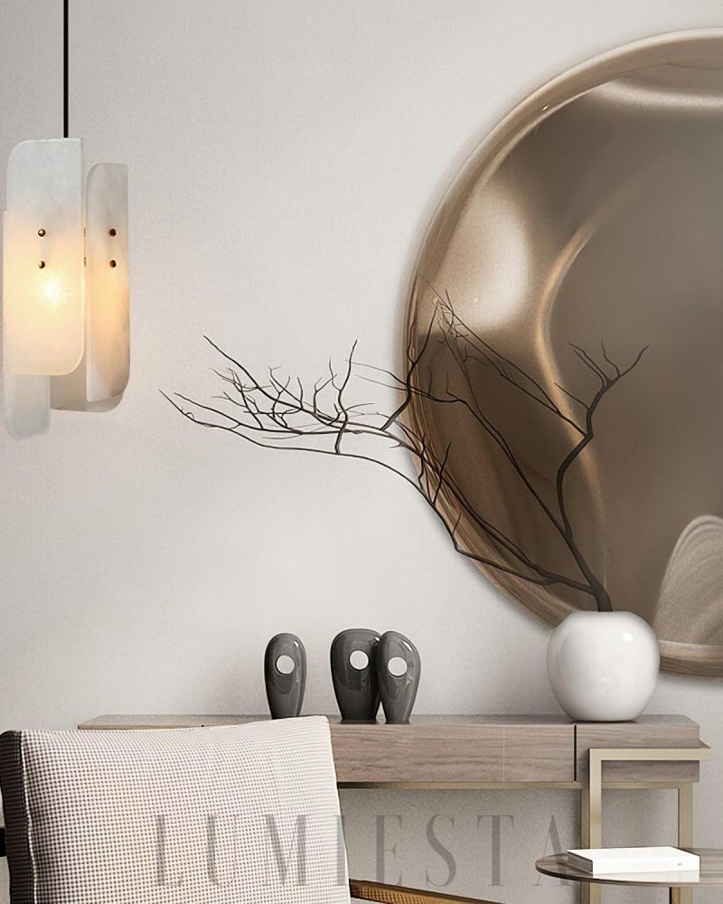 Lampa wisząca Megalith Alabaster mini biały 15cm 40cm
