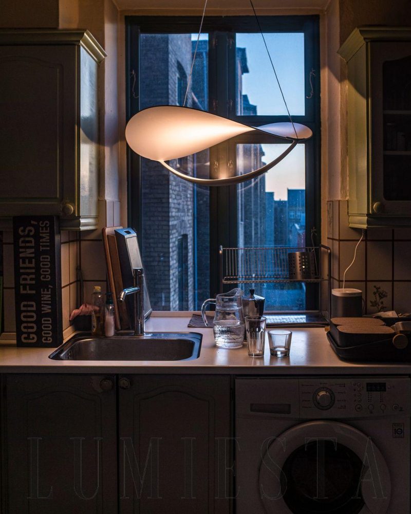 Lampa wisząca Plena stylowa biała średnica 70cm