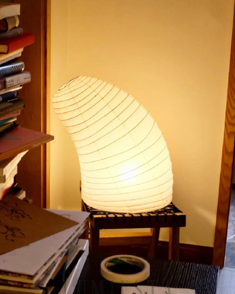 Lampa stołowa Akari VB-13T w stylu japońskim beżowa 38cm