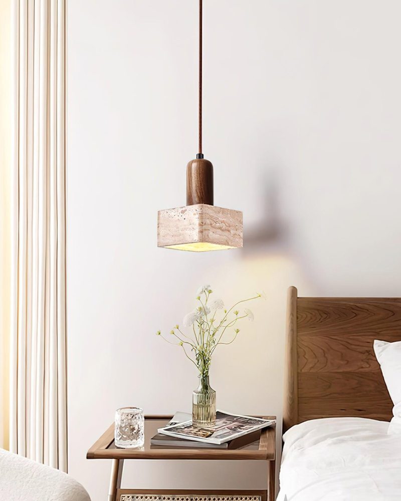 Lampa wisząca Travertine Talla w stylu rustykalnym 20cm