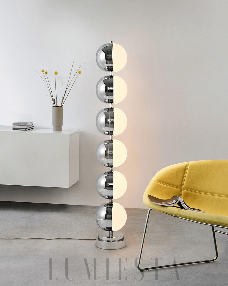 Lampka podłogowa Vloer z chromowanym wykończeniem 146cm