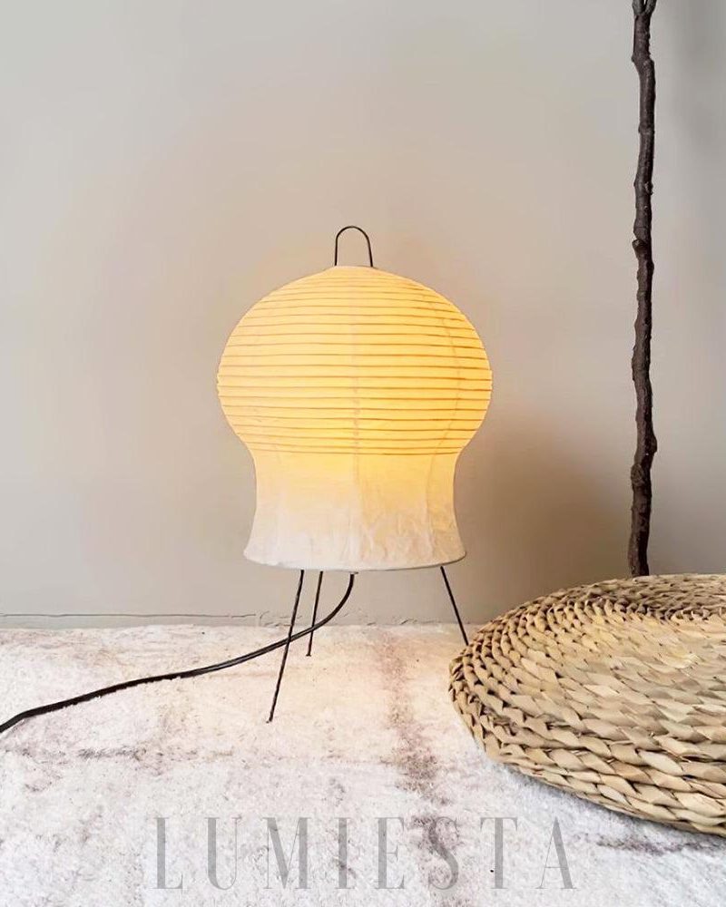 Lampa stołowa Akari 2N w stylu japońskim z papieru washi