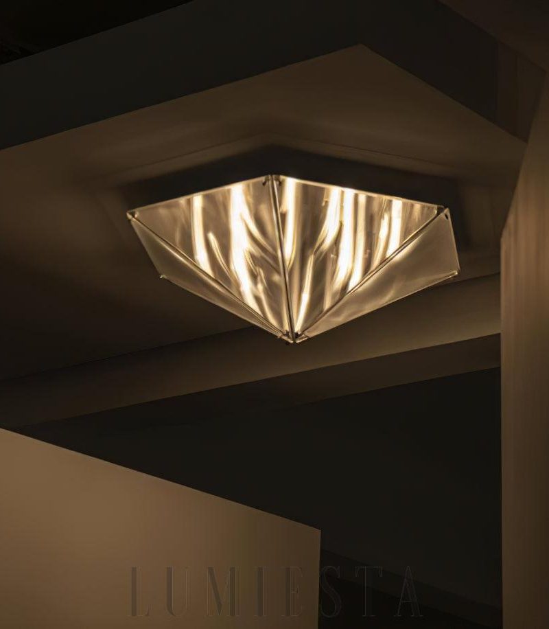 Lampa sufitowa Fragment chrom przezroczysta 40cm nowoczesny styl