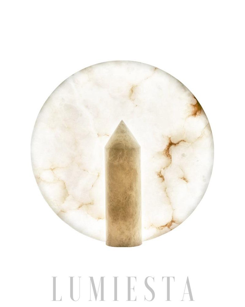 Lampa stołowa Alabaster w nowoczesnym stylu dysku 30cm