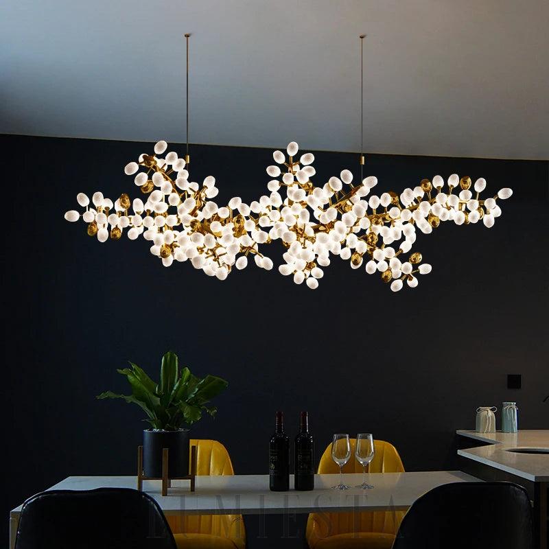Lampa wisząca Valiant mosiężna pozioma styl nowoczesny