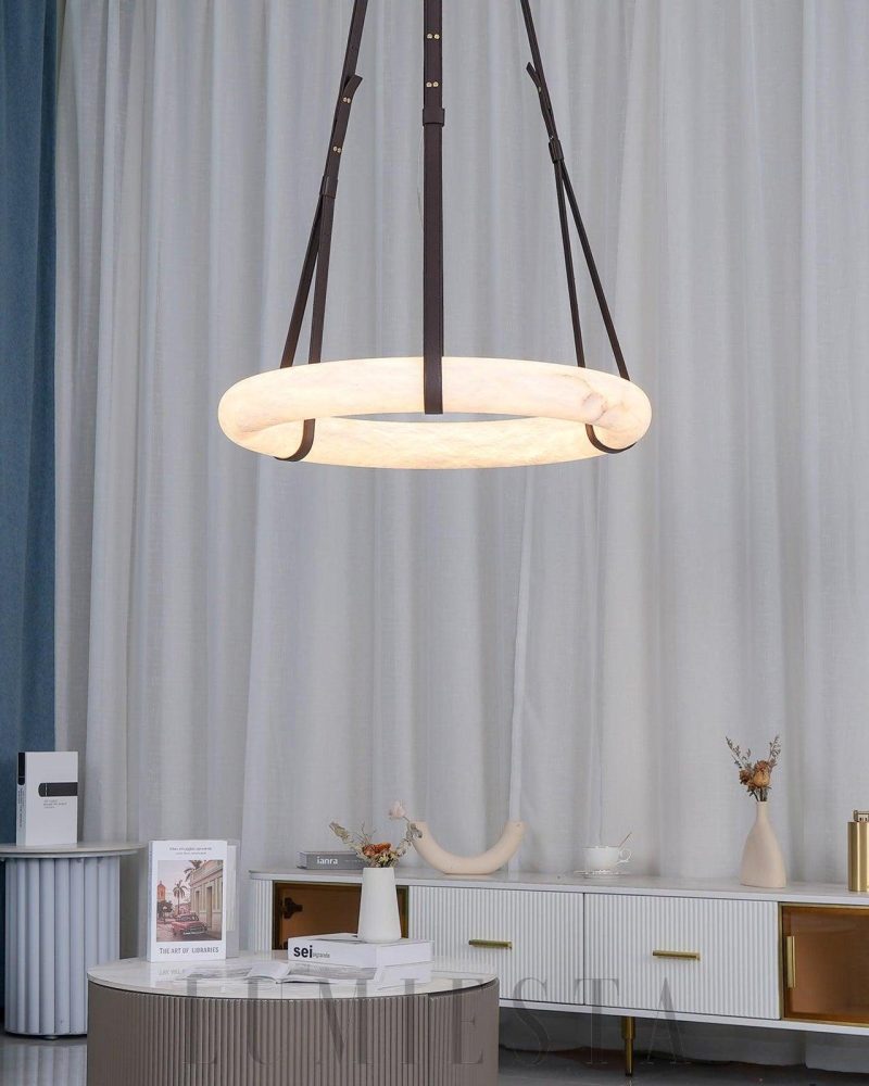 Lampa wisząca Oslo Alabaster w stylu nowoczesnym 50cm