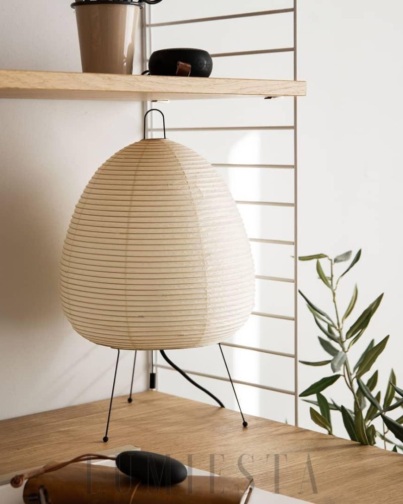 Lampa stołowa Akari 1A w stylu japońskim z mulberry paper