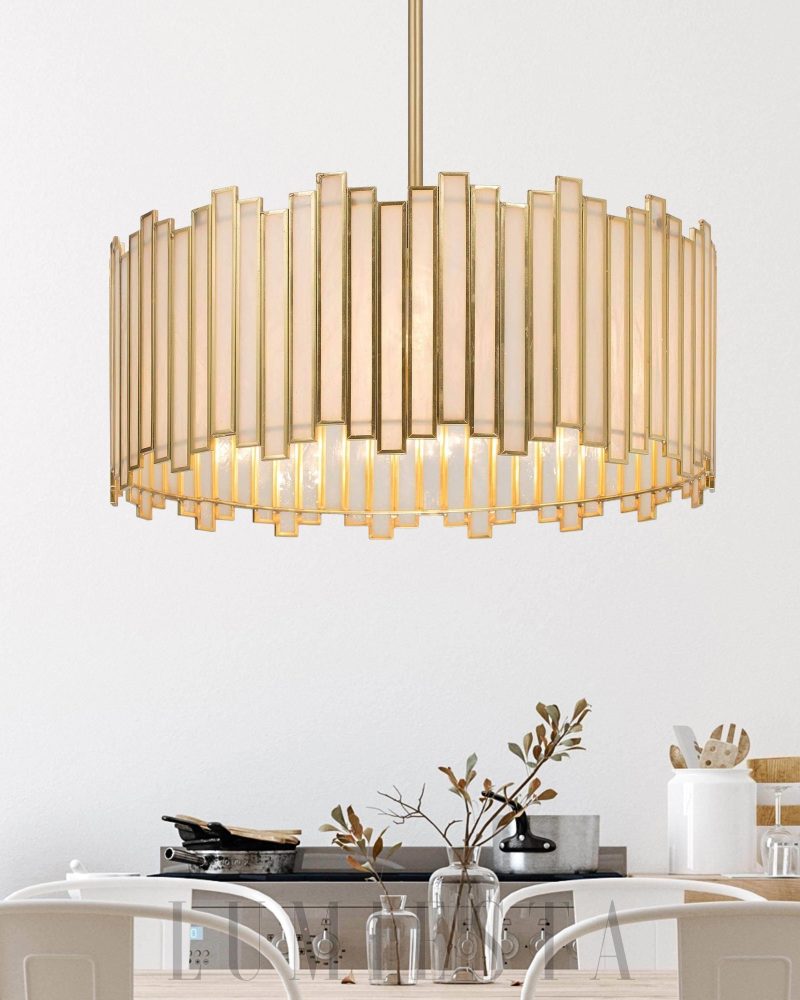 Lampa wisząca Hemaaolay w stylu glamour czarna lub złota 40cm