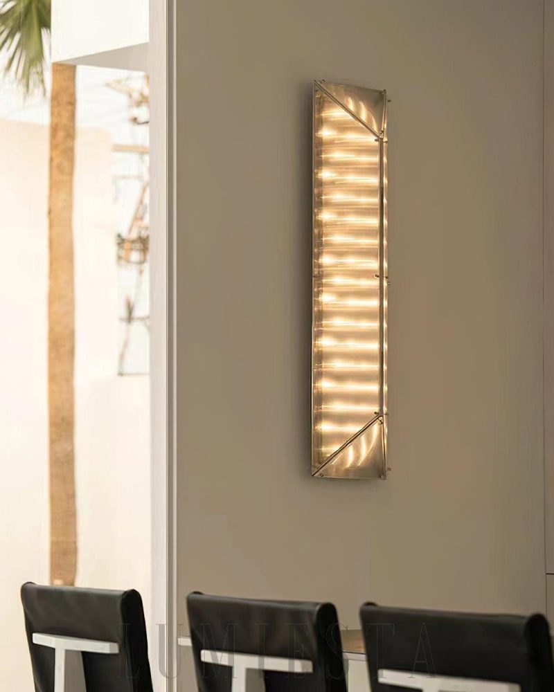 Lampa Ścienna Fragment Chrom i Przezroczysty Styl Nowoczesny