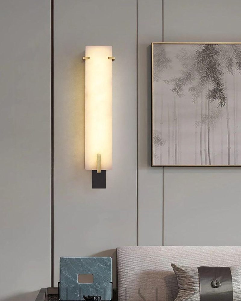 Lampa ścienna Alabaster Tiles w stylu nowoczesnym 54 66 86 cm