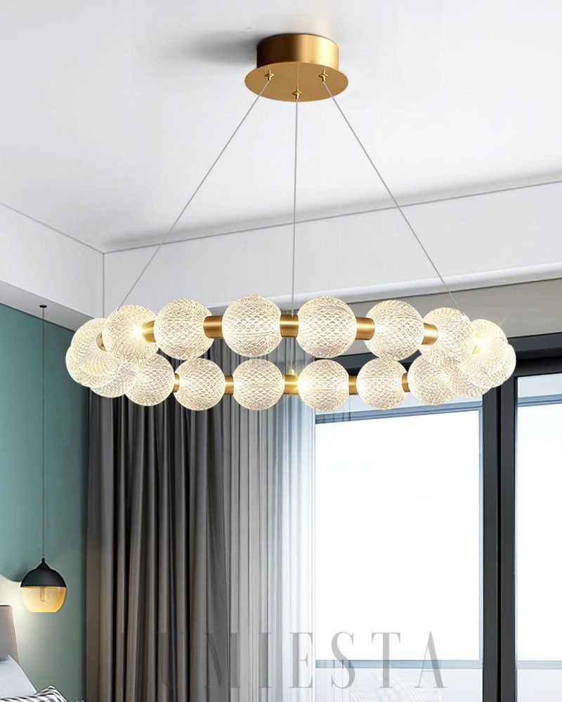Lampa wisząca Pearl Mosiądz z regulacją barwy światła