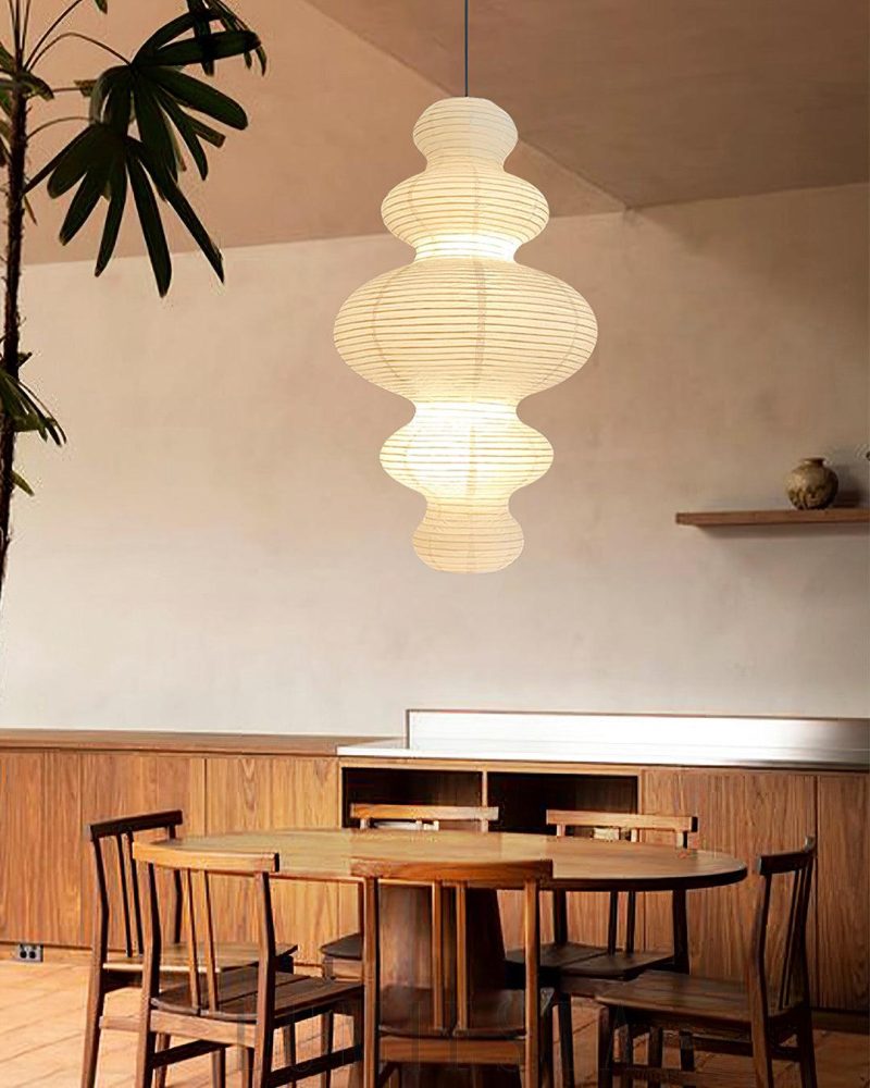 Lampa wisząca Akari Juni w eleganckim stylu z papieru ryżowego