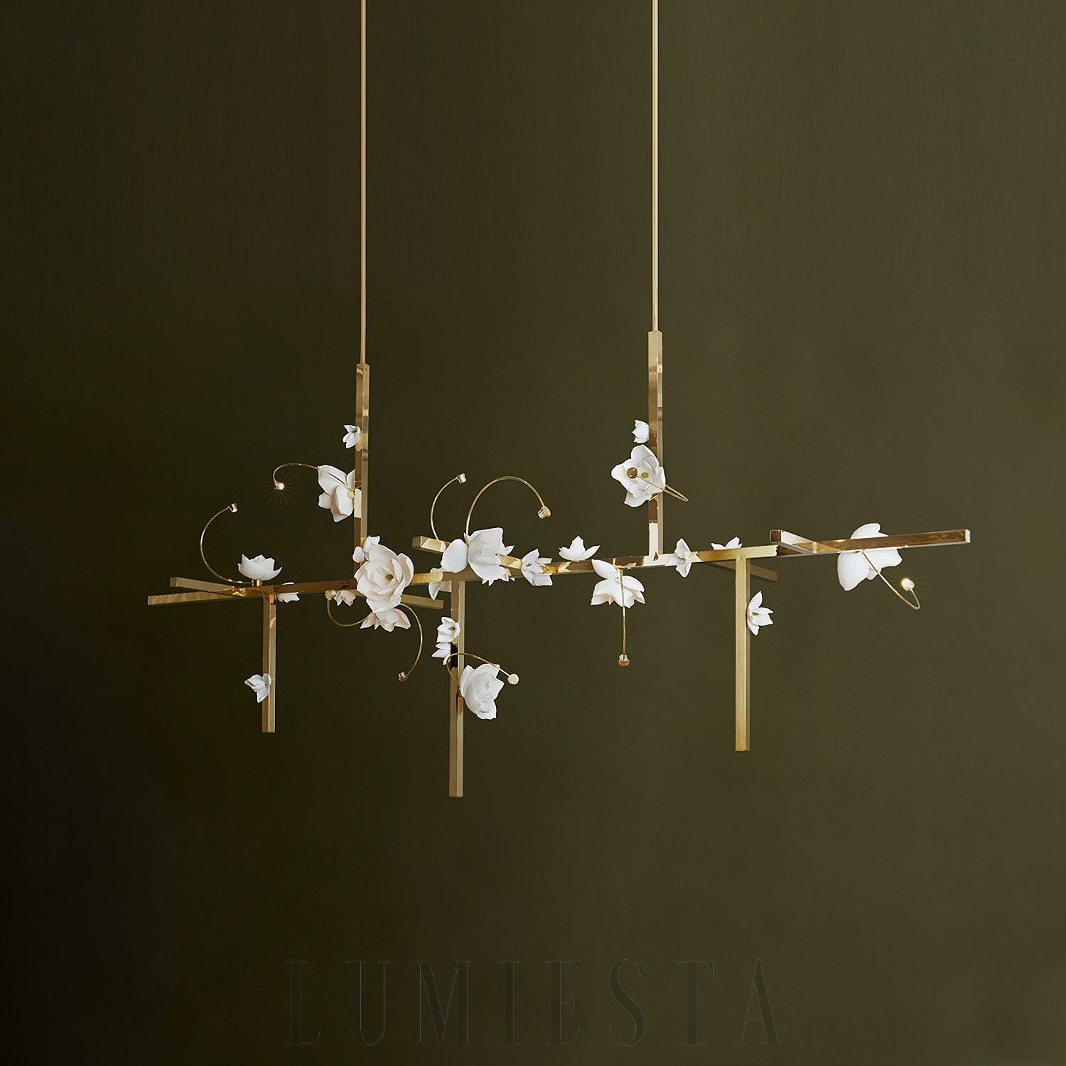 Lampa wisząca PELLE Lure w kształcie kwiatu Biały 150cm