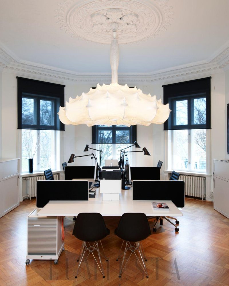 Lampa wisząca Zeppelin w stylu nowoczesnym biały kolor 60cm 80cm 110cm