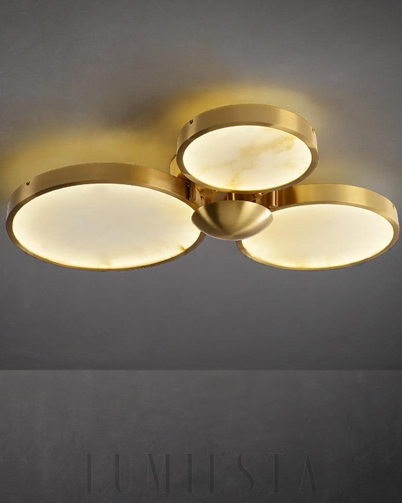 Lampa sufitowa Alabaster w nowoczesnym stylu złoto biała