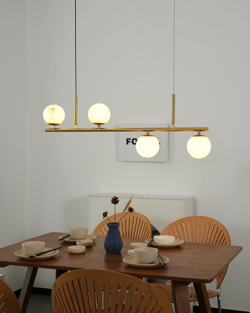 Helixa - lampa wisząca w stylu nowoczesnym z alabastrem