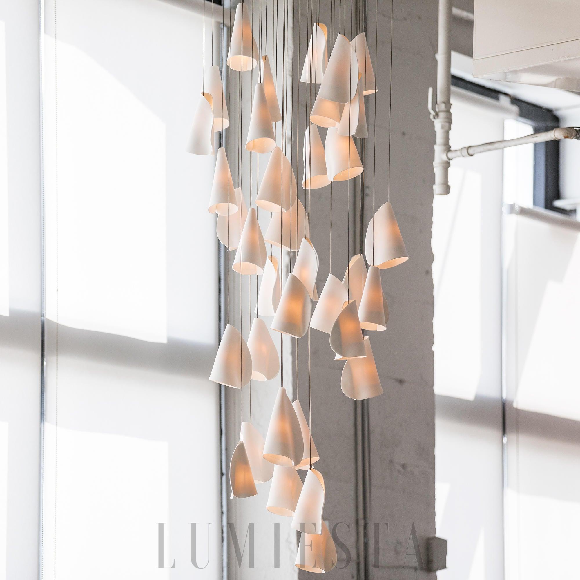 Nowoczesny klaster lamp wiszących Series 21 w białym kolorze