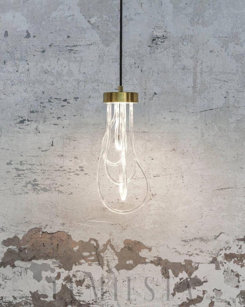 Lampa wisząca ośmiornica złota elegancka nowoczesna 15cm 40cm