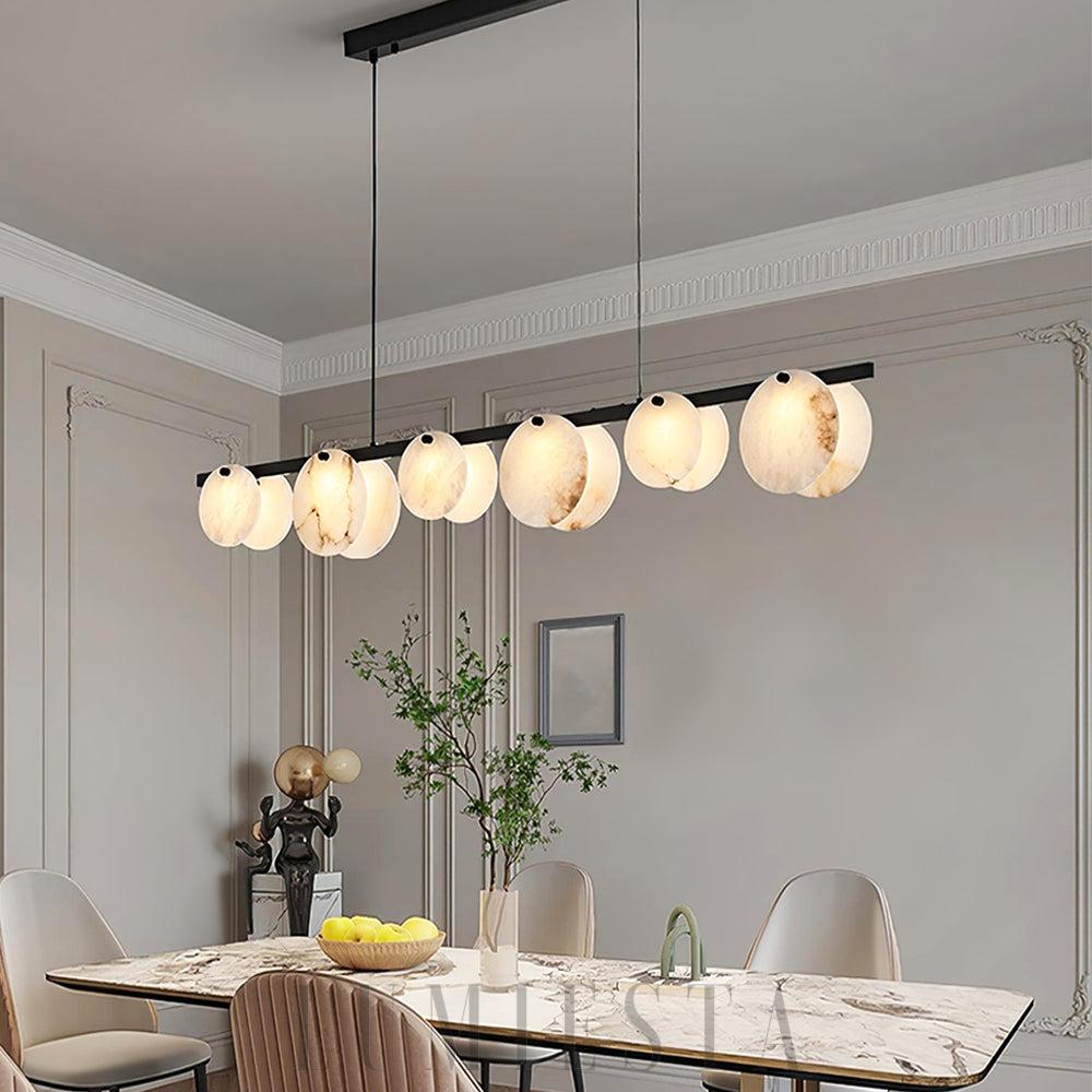 Lampa wisząca Alabaster Trinidad 5 głów w stylu nowoczesnym