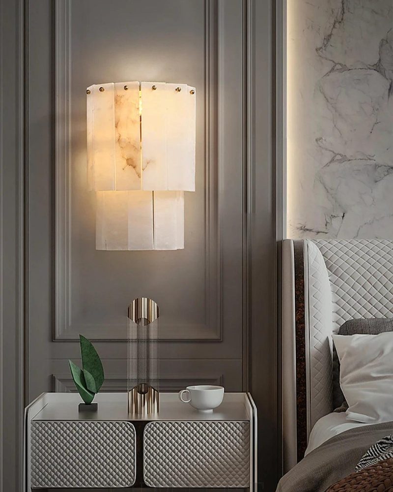 Lampa ścienna Eichholtz Blason z marmurowymi panelami złota