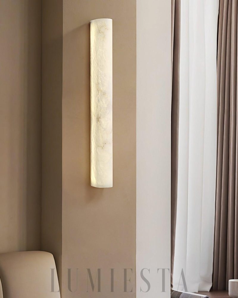 Lampa Ścienna Alabaster Luminara Minimalistyczny Styl Biały