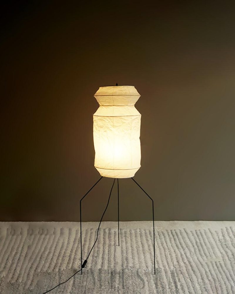 Lampa podłogowa Akari UF3-L6 z washi papierem i eleganckim stylem