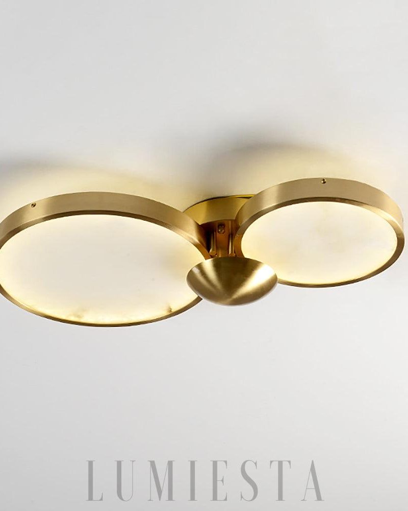 Lampa sufitowa Alabaster w nowoczesnym stylu złoto biała