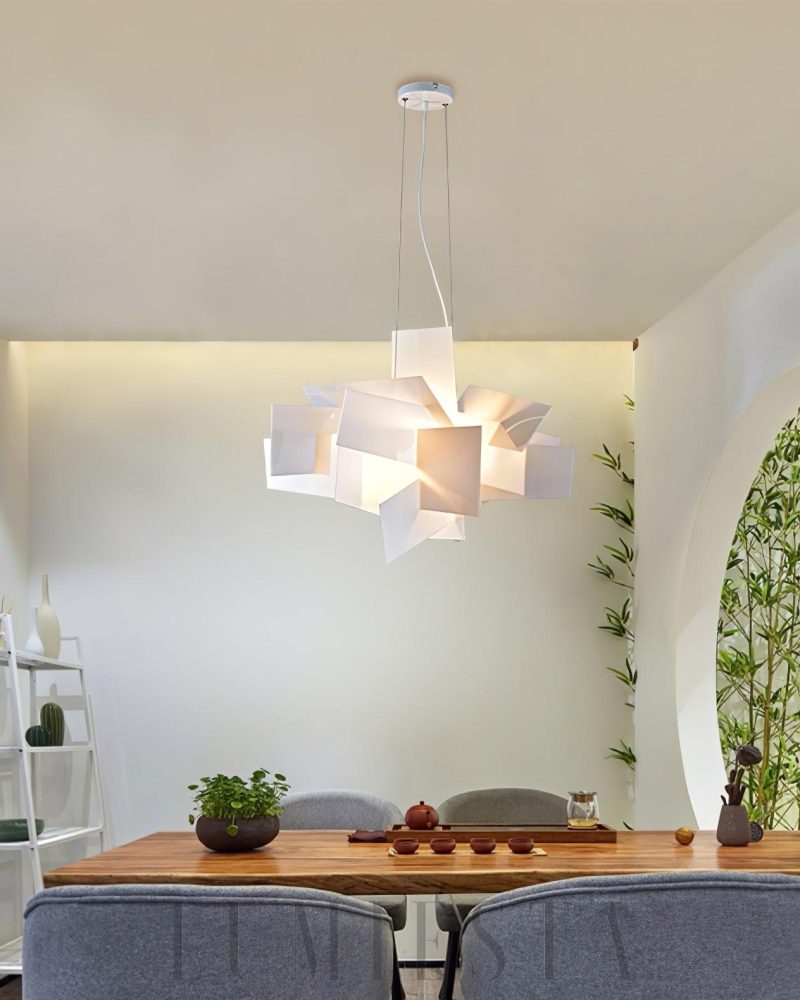 Lampa wisząca Big Bang w stylu nowoczesnym biały czerwony 65cm 91cm