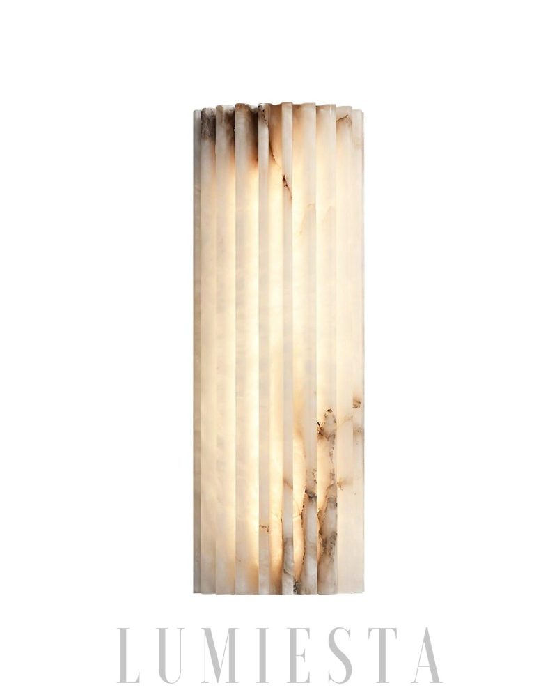 Lampa ścienna Alabaster Alvia w stylu nowoczesnym biała