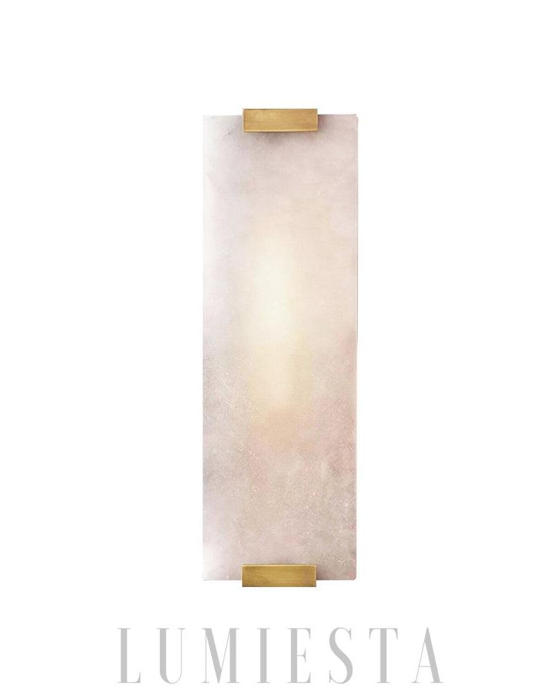 Lampa ścienna Alabaster Roux styl retro mosiądz biały czarny