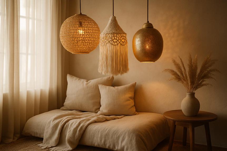 5 najlepszych wiszących lamp boho — jak wybrać idealną dla swojego wnętrza