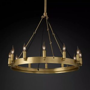 Camino Vintage Round Candelabra Ceiling Lamp 68 cm