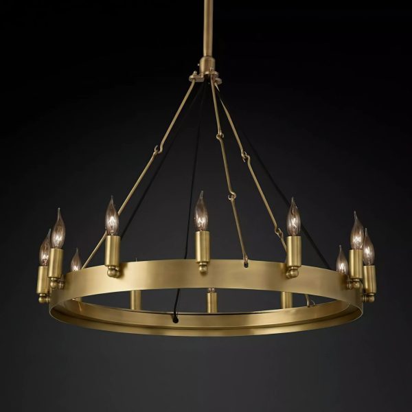 Camino Vintage Round Candelabra Ceiling Lamp 68 cm